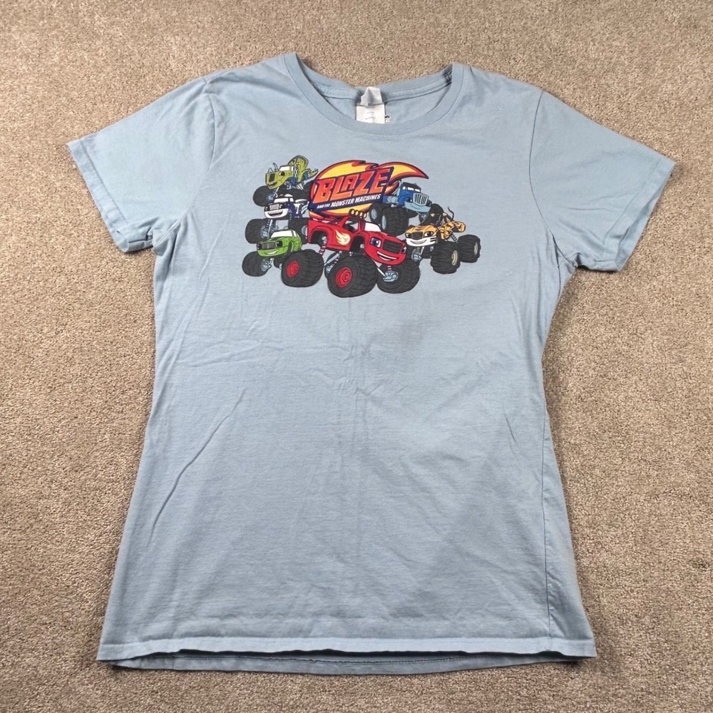Nickelodeon Blaze and the Monster Machines Graphic Tee Light Blue Kids Size M